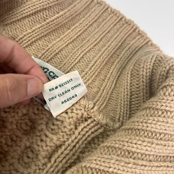 Aran Crafts Merino Wool Irish Fisherman Cardigan XL Sweater Chunky Cable Knit - Picture 9 of 9